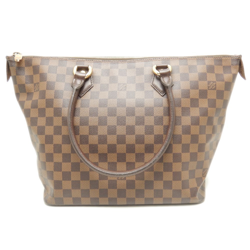 Louis Vuitton Damier Saleya MM Ebene Shoulder Tote Brown